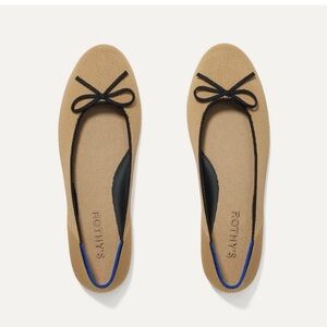 Rothy's The Ballet Flat in Beige and Black